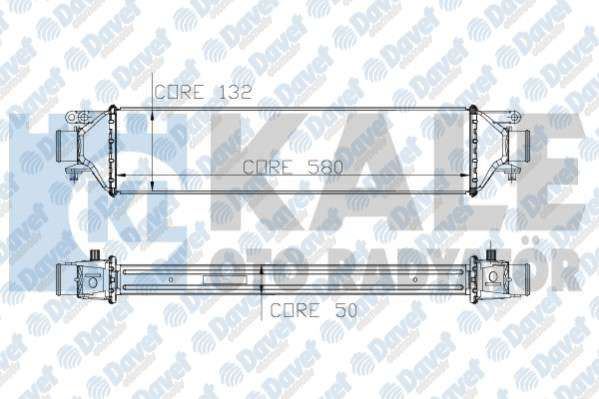 KALE 010CAC030 Turbo Radyatoru (Intercooler) Fiat Linea 1.4 Tjet 07> Ac (Al/Al)